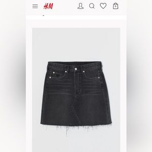 H&M Black Denim Skirt